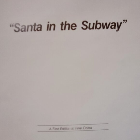 The Edwin Knowles China Co. 1983 Plate Norman Rockwell "Santa in the Subway", - Picture 5 of 8